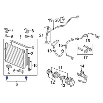 Honda OE - Lower A/C Condenser Bracket Insulator