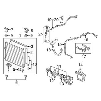 Honda OE - Air Conditioner & Heater - Condenser, Compressor & Lines