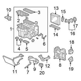 Honda OE - Air Conditioner & Heater - Evaporator & Heater Components