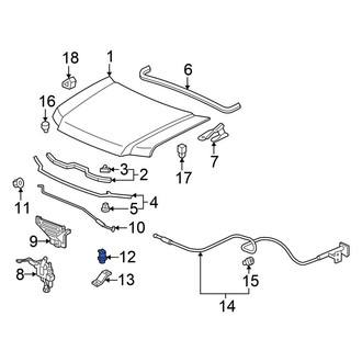 Honda OE - Hood Prop Rod Retainer