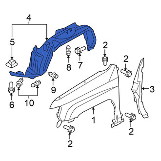 Honda OE - Front Right Fender Splash Shield