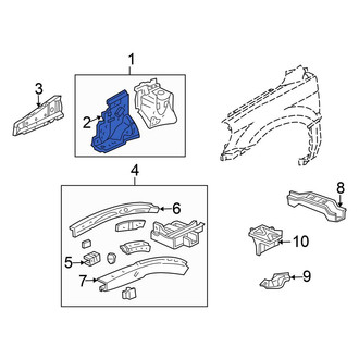 Honda OE - Front Right Fender Apron