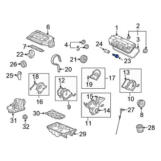 Honda OE - Engine Timing Belt Tensioner Bolt