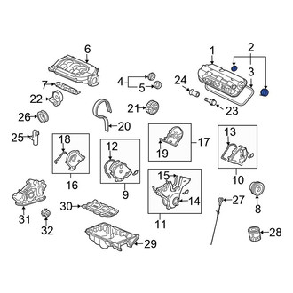 Honda OE - Right Engine Valve Cover Gasket Set