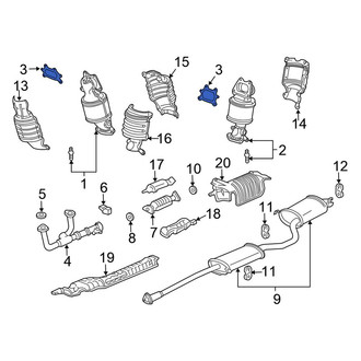 Honda OE - Rear Catalytic Converter Gasket