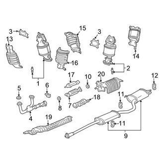 Honda OE - Exhaust System - Exhaust Components