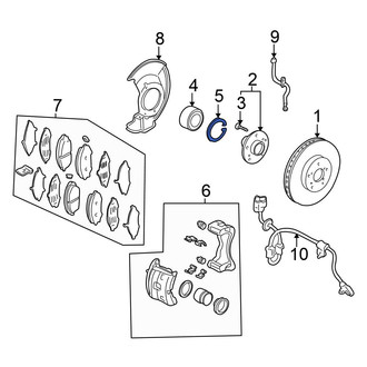 Honda OE - Front Wheel Bearing Snap Ring