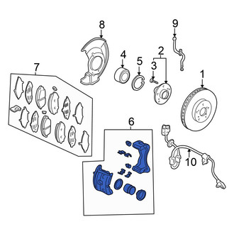 Honda OE - Front Left Disc Brake Caliper