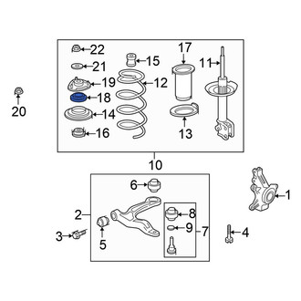 Honda OE - Front Suspension Strut Bearing