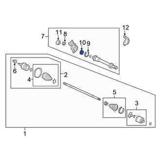 Honda OE - Front CV Axle Shaft Carrier Bearing