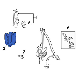 Honda OE - Front Right Seat Belt Retractor Cover