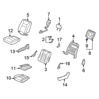 Honda OE - Front Right Seat Back Panel Clip