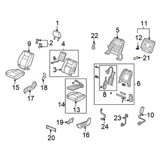 Honda OE - Front Left Seat Back Panel Clip