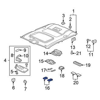 Honda OE - Left Map Light Lens