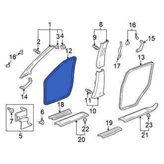 Honda OE - Rear Left Door Seal