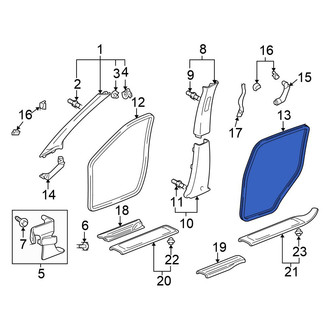 Honda OE - Front Left Door Seal