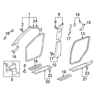Honda OE - Pillars, Rocker & Floor - Interior Trim
