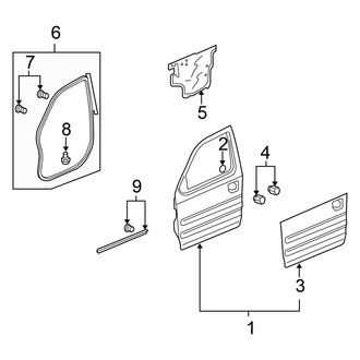 Honda OE - Front Door - Door & Components