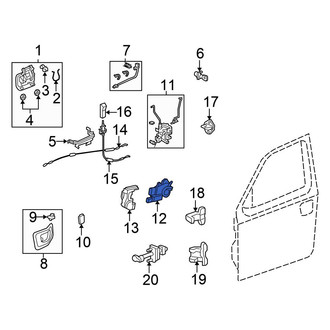 Honda OE - Front Right Door Lock Actuator Motor