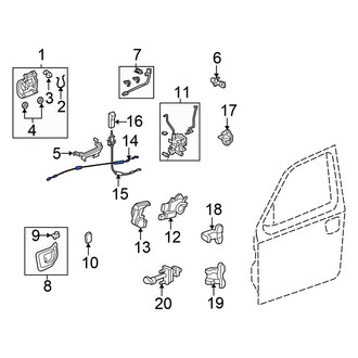 Honda OE - Front Right Inner Door Latch Cable