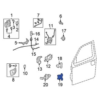 Honda OE - Front Left Lower Door Hinge