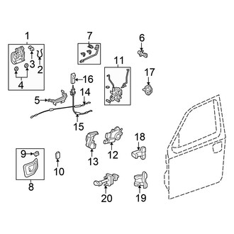 Honda OE - Front Door - Lock & Hardware