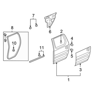 Honda OE - Rear Door - Door & Components