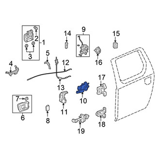 Honda OE - Rear Right Door Lock Actuator Motor