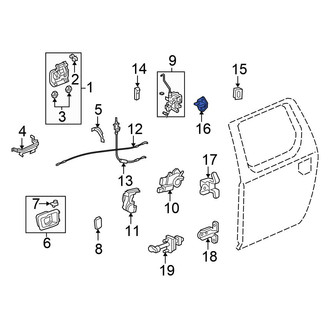 Honda OE - Front Door Lock Striker Plate