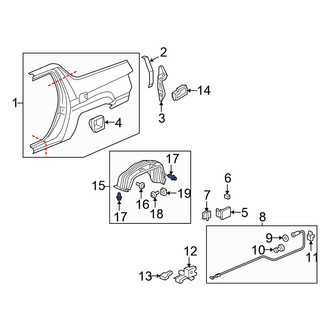 Honda OE - Lower Rocker Panel Molding Clip