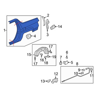 Honda OE - Rear Left Outer Quarter Panel