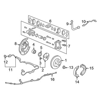 Honda OE - Rear Suspension - Brake Components (RT / RTL / RTS / Sport)
