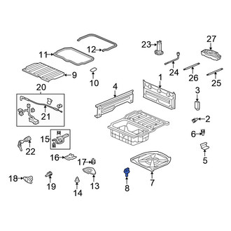 Honda OE - Spare Tire Compartment Cover Bolt