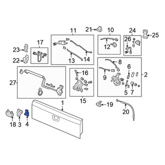 Honda OE - Rear Left Tailgate Hinge