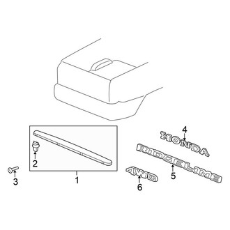 Honda OE - Rear Tailgate Molding