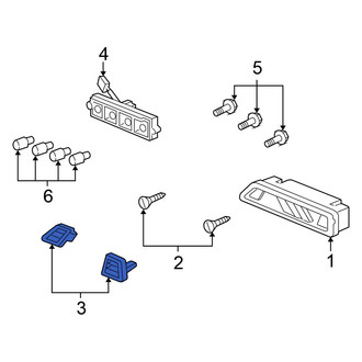 Honda OE - Left Center High Mount Stop Light Cap