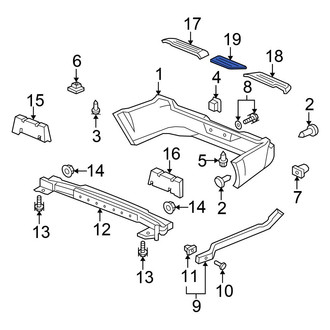 Honda OE - Rear Center Bumper Step Pad