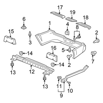 Honda OE - Rear Bumper - Bumper & Components