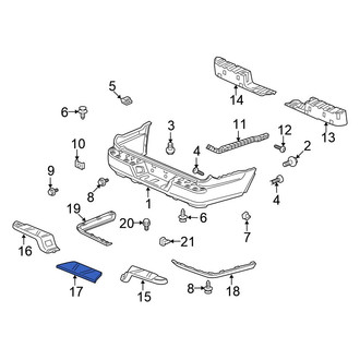 Honda OE - Rear Center Bumper Step Pad