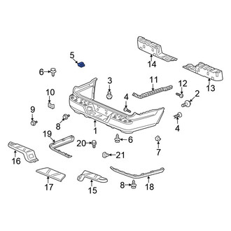Honda OE - Rear Upper Bumper Cover Grommet