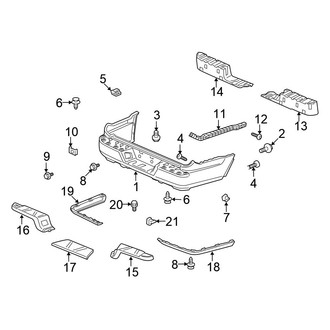 Honda OE - Rear Bumper - Bumper & Components