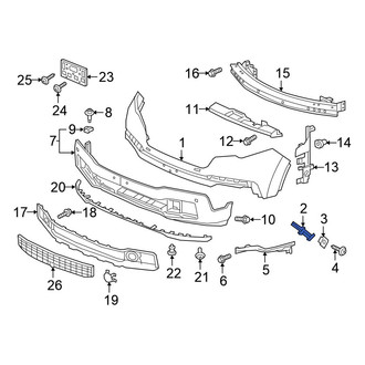 Honda OE - Front Left Outer Bumper Cover Bracket