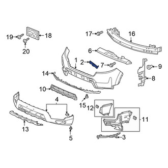 Honda OE - Front Left Bumper Cover Bracket