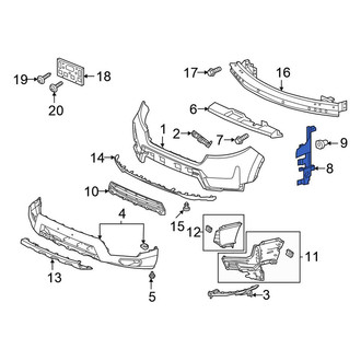 Honda OE - Front Left Radiator Support Air Deflector
