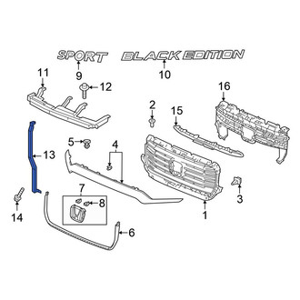Honda OE - Front Center Grille Reinforcement
