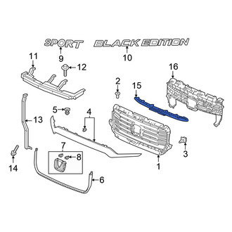 Honda OE - Front Upper Grille Molding