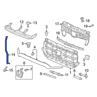 Honda OE - Front Center Grille Reinforcement