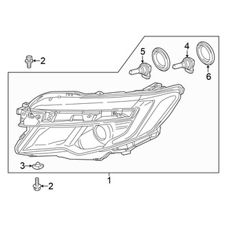 Honda OE - Front Lamps - Headlamp Components (Halogen)