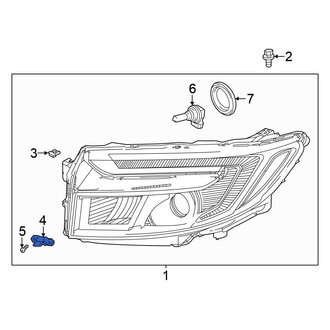 Honda OE - Right Headlight Fastener Clip