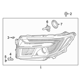 Honda OE - Front Lamps - Headlamp Components